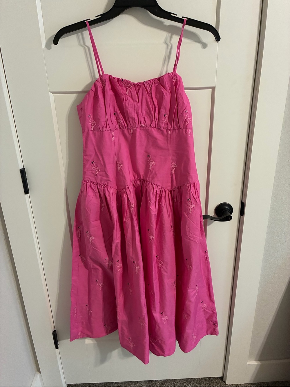 Feminine Pink Spaghetti-Strap Mini Dress